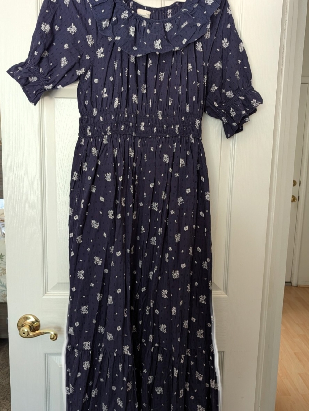 Navy Floral Dress - Women